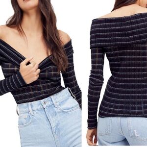 FREE PEOPLE Snowbunny Girlfriend Off the Shoulder Top | XS